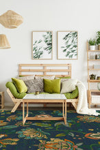 Load image into Gallery viewer, Frida Floral Navy Rug