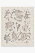 Load image into Gallery viewer, Dinosaur Parade Warm Grey Rug