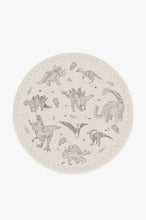 Load image into Gallery viewer, Dinosaur Parade Warm Grey Rug