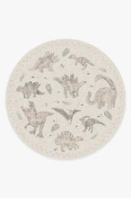 Load image into Gallery viewer, Dinosaur Parade Warm Grey Rug