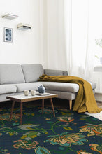 Load image into Gallery viewer, Frida Floral Navy Rug