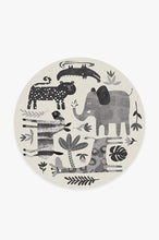 Load image into Gallery viewer, Jungle Safari Black & White Rug