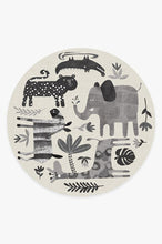 Load image into Gallery viewer, Jungle Safari Black & White Rug