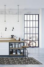 Load image into Gallery viewer, Mickey Trellis Black Rug