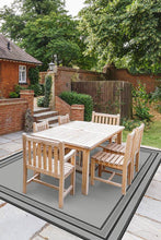 Load image into Gallery viewer, Outdoor Picnic Border Grey Rug