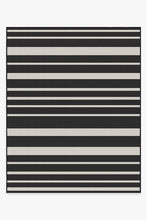 Load image into Gallery viewer, Outdoor Sailmaker Stripe Black Rug