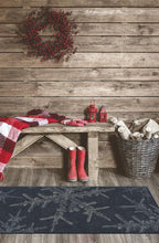 Load image into Gallery viewer, Snowflake Navy Rug