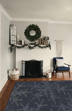Load image into Gallery viewer, Snowflake Navy Rug
