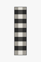 Load image into Gallery viewer, Outdoor Gingham Plaid Black &amp; White Rug
