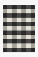 Load image into Gallery viewer, Outdoor Gingham Plaid Black &amp; White Rug
