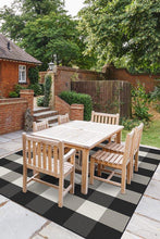 Load image into Gallery viewer, Outdoor Gingham Plaid Black &amp; White Rug
