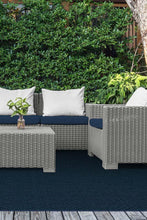 Load image into Gallery viewer, Outdoor Halo Diamond Navy Rug
