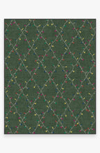 Load image into Gallery viewer, Holiday Lights Green Rug
