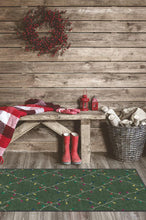 Load image into Gallery viewer, Holiday Lights Green Rug
