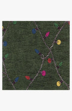 Load image into Gallery viewer, Holiday Lights Green Rug
