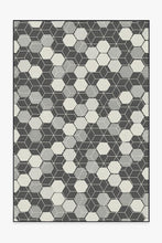 Load image into Gallery viewer, Outdoor Honeycomb Black Rug
