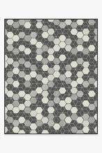 Load image into Gallery viewer, Outdoor Honeycomb Black Rug
