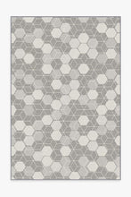 Load image into Gallery viewer, Outdoor Honeycomb Grey Rug
