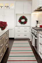 Load image into Gallery viewer, Hudson Stripe Red &amp; Green Rug
