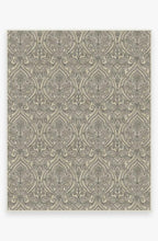Load image into Gallery viewer, Lacis Damask Black &amp; Ivory Rug
