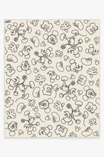Load image into Gallery viewer, Mickey Doodles Black and Ivory Rug
