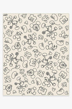 Load image into Gallery viewer, Mickey Doodles Black and Ivory Rug

