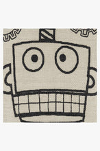 Load image into Gallery viewer, Robot Party Black &amp; White Rug
