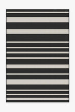 Load image into Gallery viewer, Outdoor Sailmaker Stripe Black Rug
