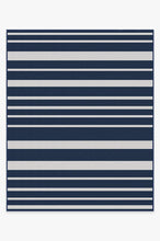 Load image into Gallery viewer, Outdoor Sailmaker Stripe Blue Rug

