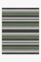 Load image into Gallery viewer, Outdoor Serape Stripe Green Rug
