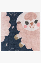 Load image into Gallery viewer, Sleepy Sheep Navy Pink Rug
