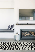Load image into Gallery viewer, Zebra Black Rug
